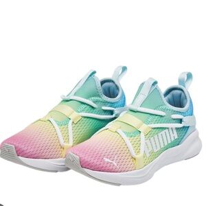 PUMA Pastel Rainbow Softride Rift Slip On Sneakers